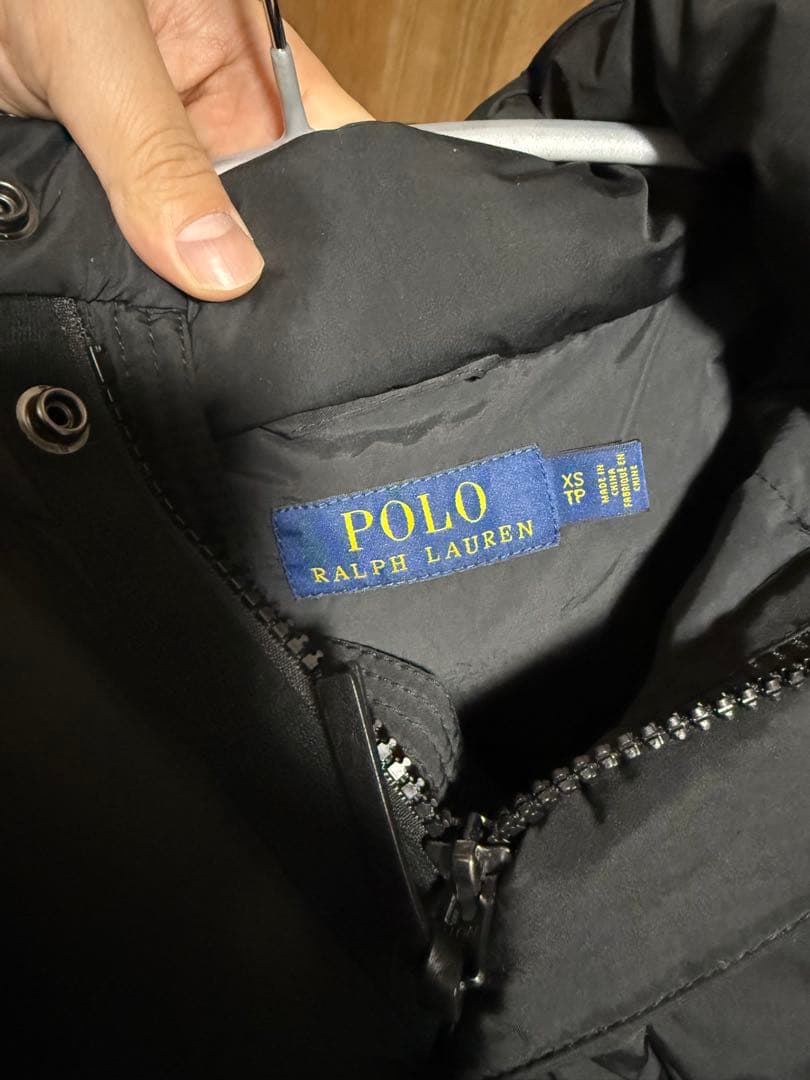 POLO RALPH LAUREN ポニー刺繍 2WAY肉厚ダウンベスト 黒