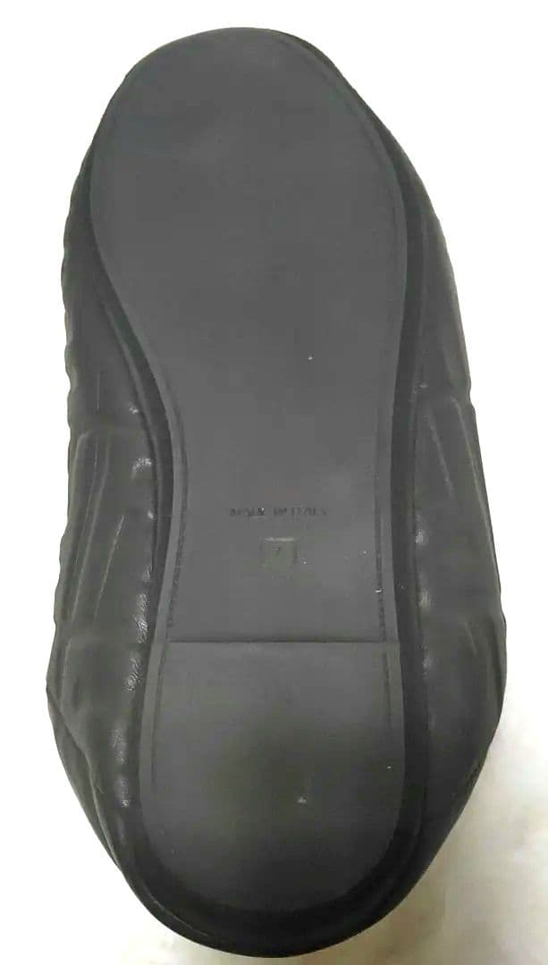 中古美品FENDI FFナッパシューズ ラムレザー 26cmスリッポンサイズ7