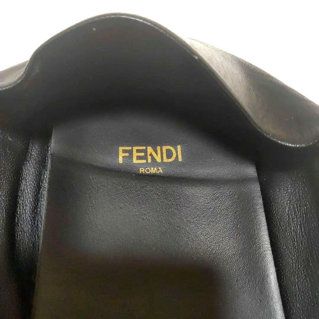 中古美品FENDI FFナッパシューズ ラムレザー 26cmスリッポンサイズ7