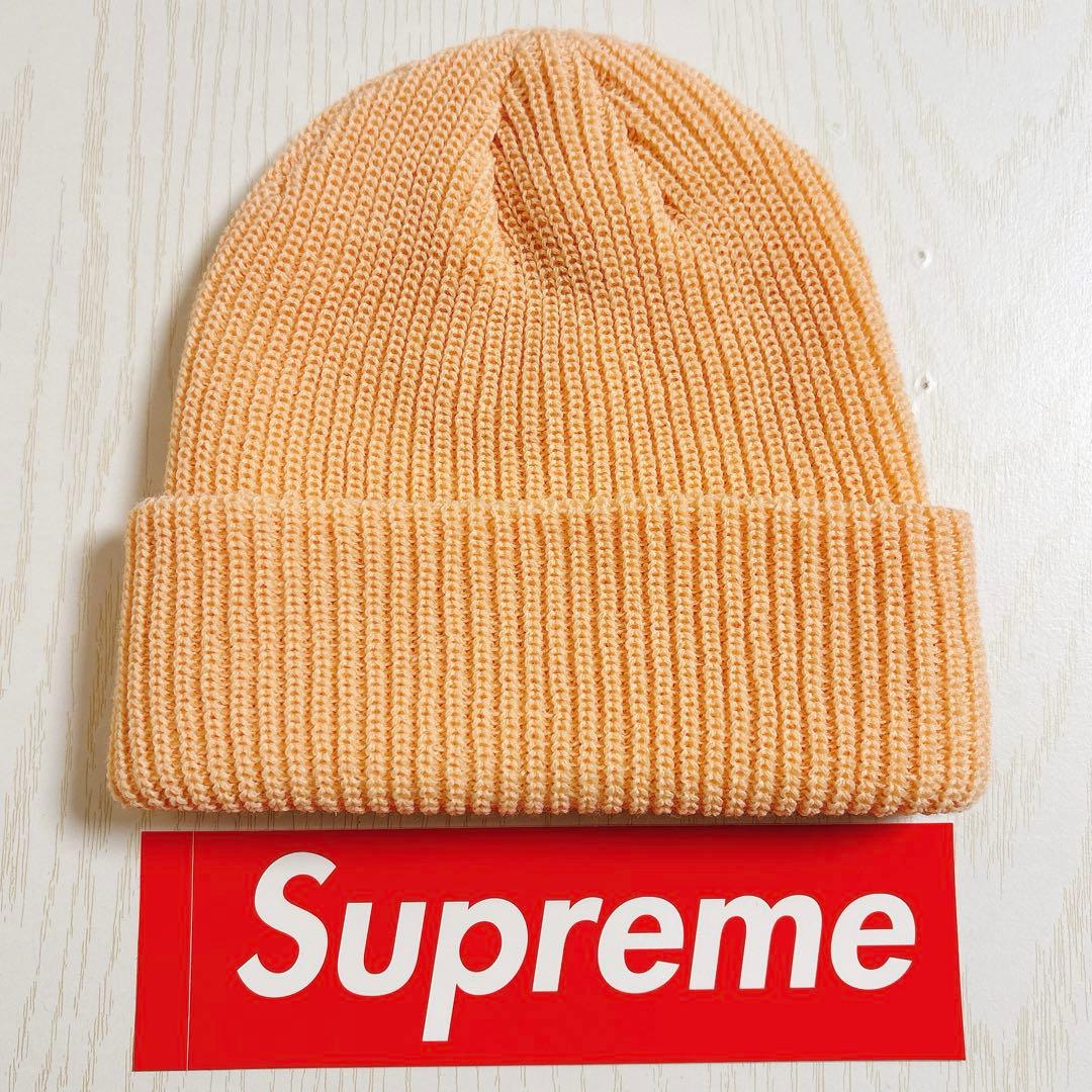 Supreme ニット帽　ビーニー　スクリプトロゴ　肌色　野村周平着用モデル