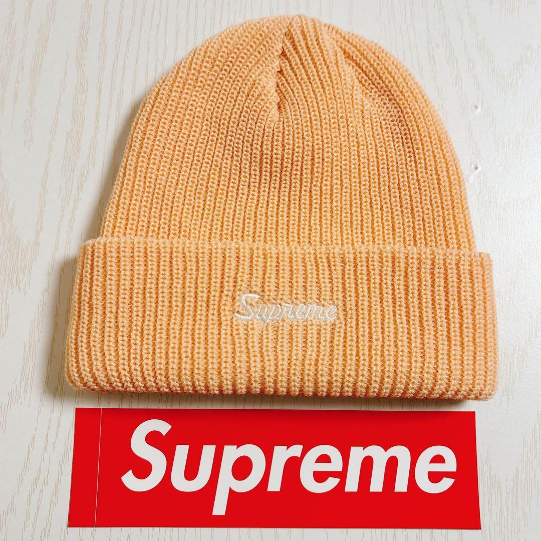 Supreme ニット帽　ビーニー　スクリプトロゴ　肌色　野村周平着用モデル