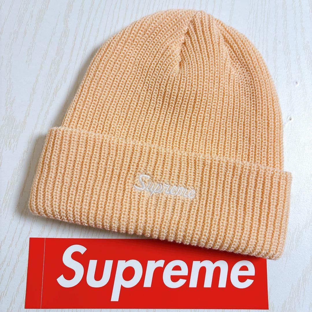 Supreme ニット帽　ビーニー　スクリプトロゴ　肌色　野村周平着用モデル