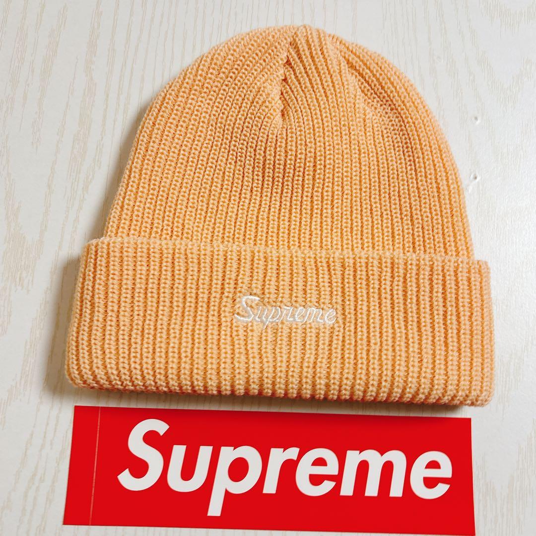 Supreme ニット帽　ビーニー　スクリプトロゴ　肌色　野村周平着用モデル
