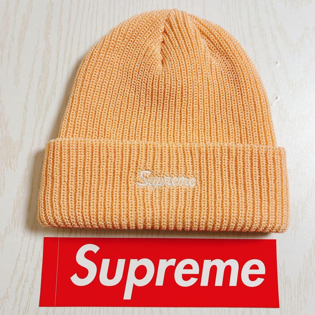 Supreme ニット帽　ビーニー　スクリプトロゴ　肌色　野村周平着用モデル