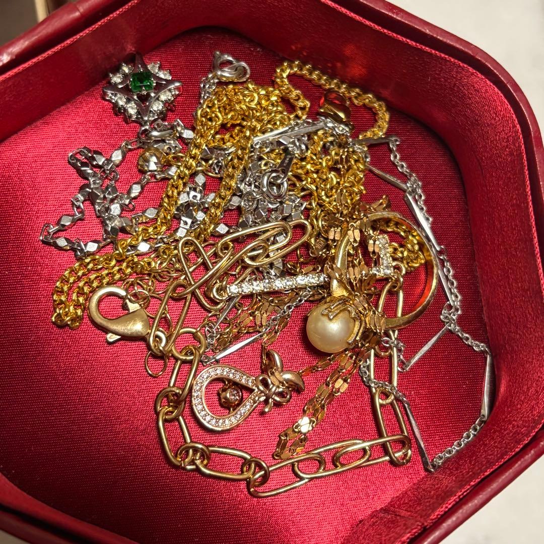 s*a様 遺品整理 アクセサリー ネックレス リング イミテーション ジャンク