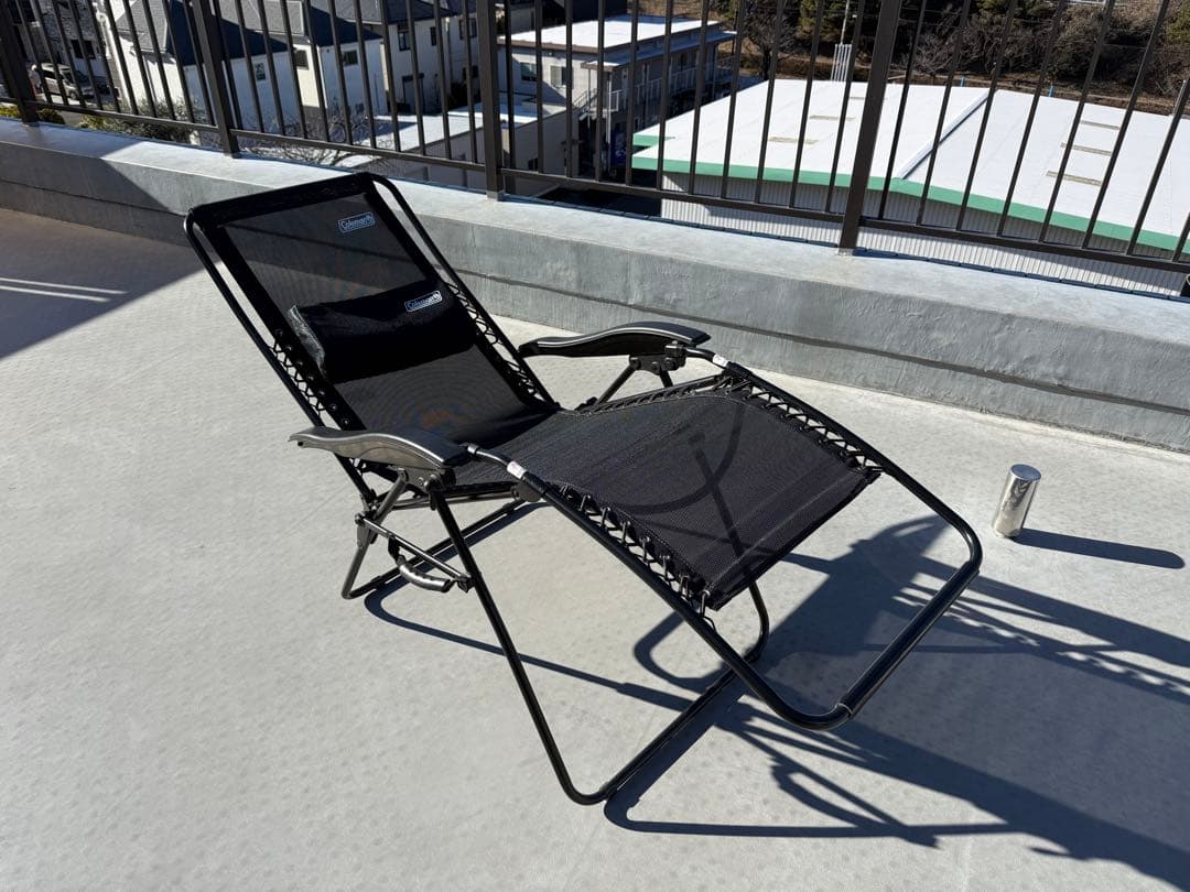 インフィニティチェア(希少な黒)&専用カップホルダー(コールマン)