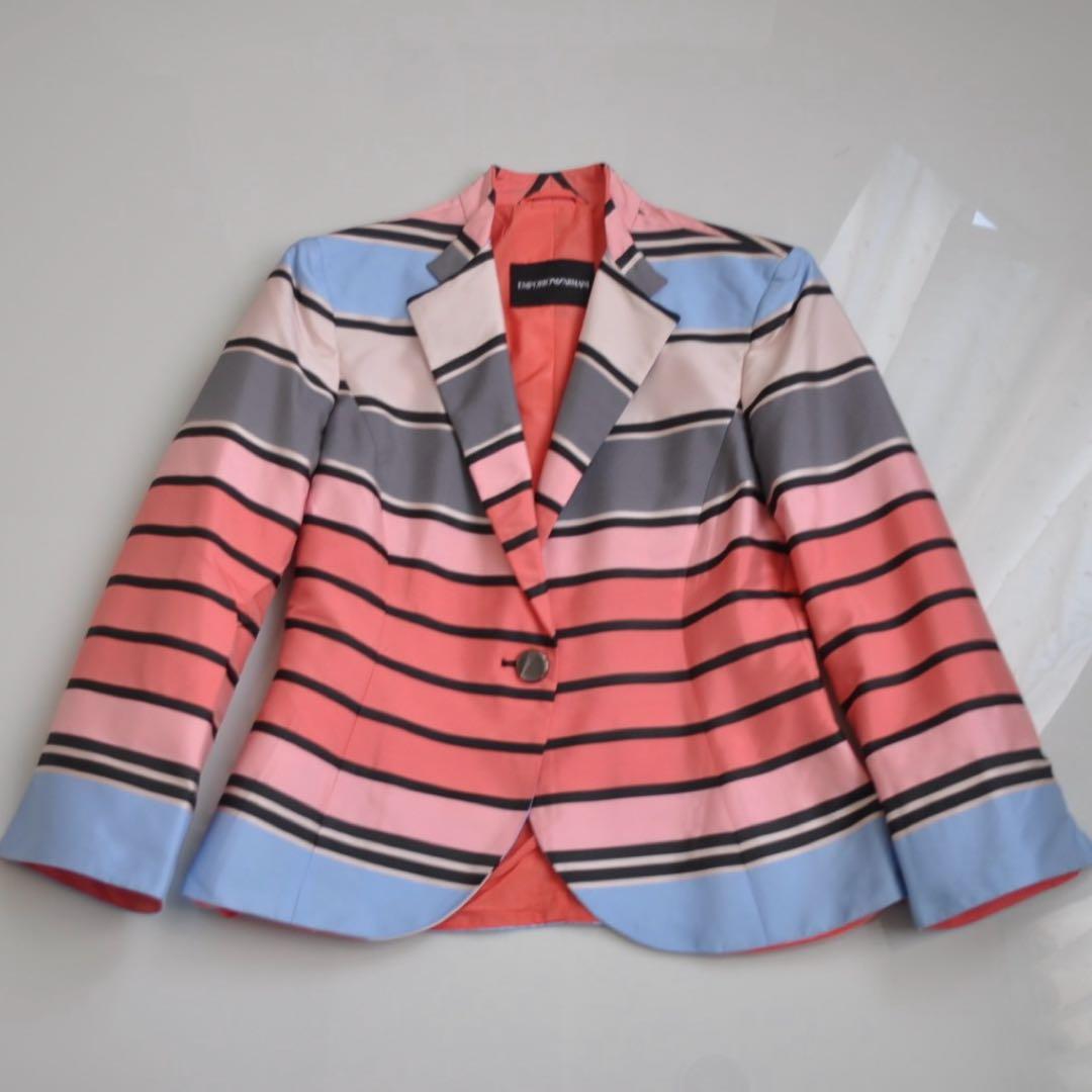 未使用 定価8.8万 エンポリオアルマーニ ♡ マルチボーダージャケット