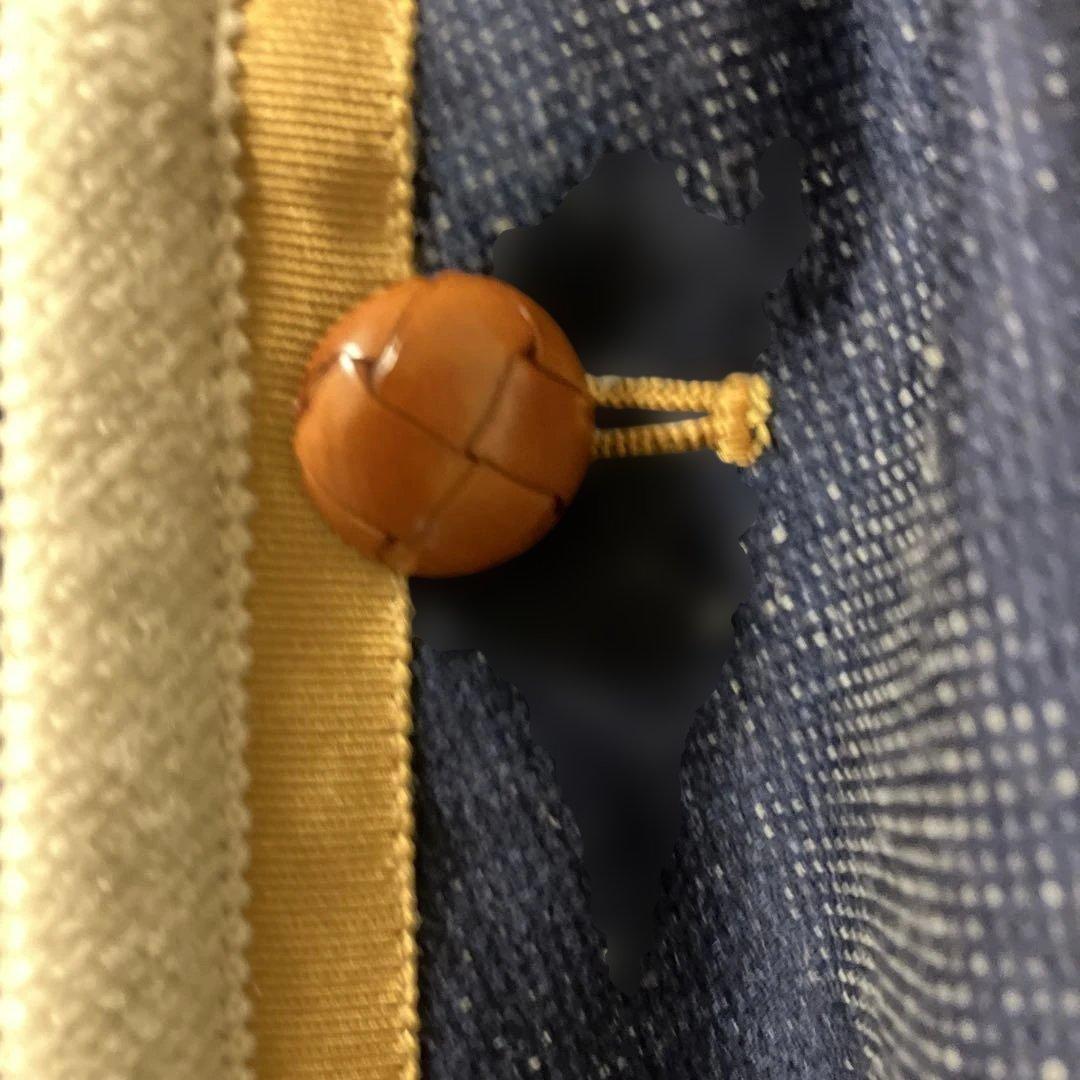 A エィス　インディゴ染ジャージパイピングブレザーネイビーLサイズ