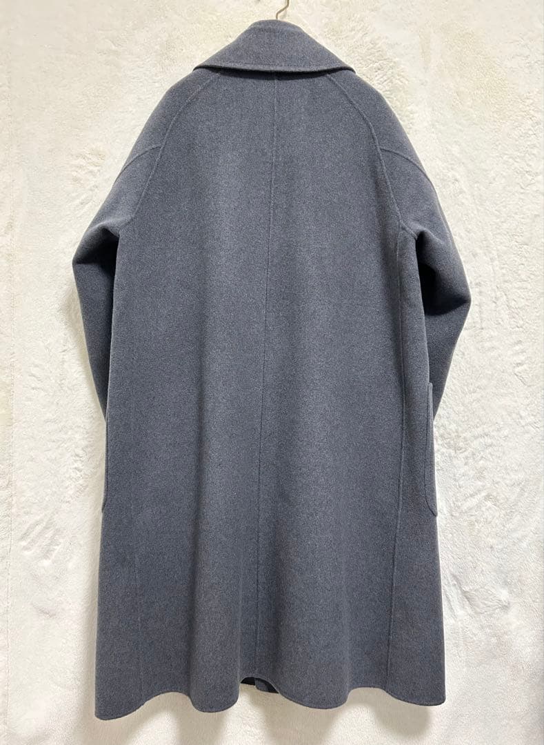 【美品】ドレステリア オーバーサイズ メンズ ダブル ロングコート L グレー