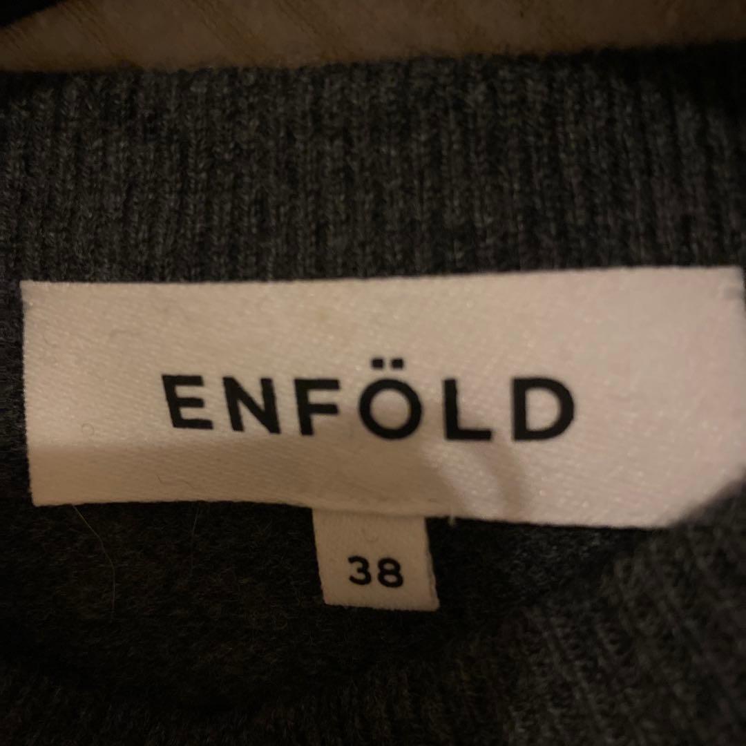 pickles　エンフォルド　ウールチェックニットコンビドレス