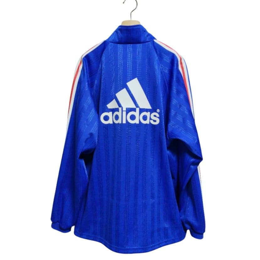 アディダス ジャージ上下セット【ジャケットXO パンツО】青シャドウストライプ