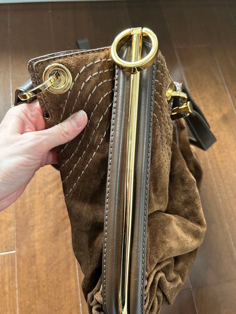 【美品】Jimmy Choo(ジミーチュウ)スウェードトートバッグ