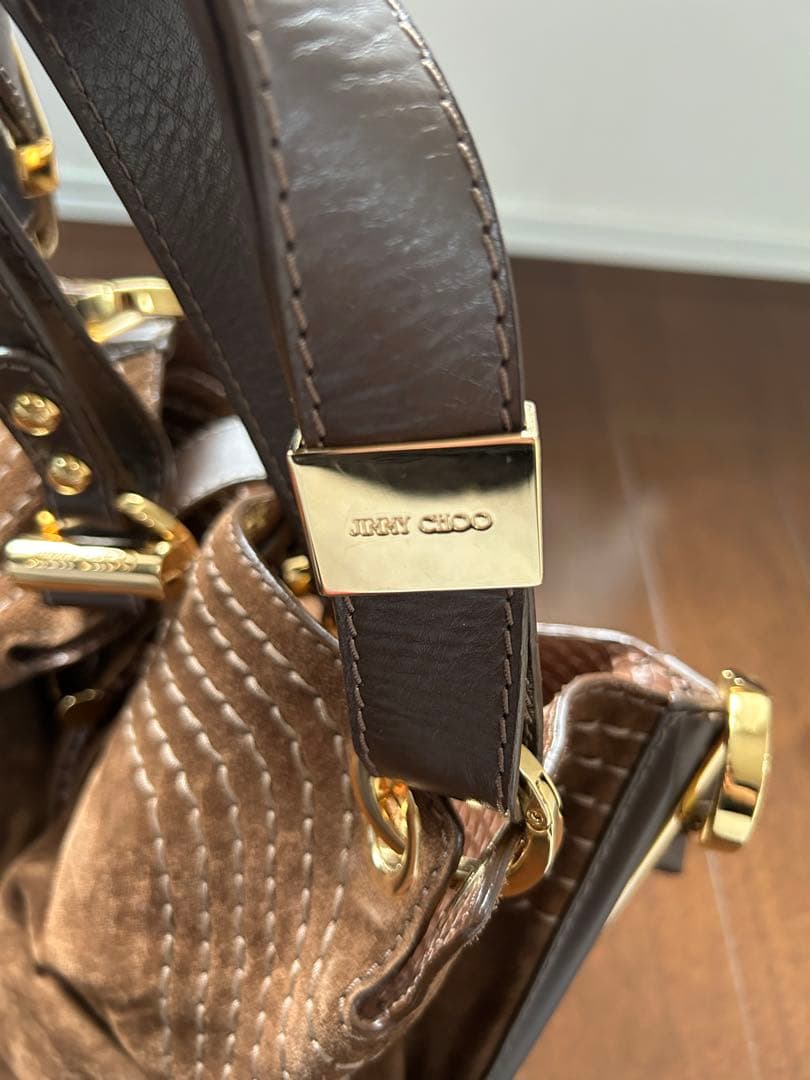 【美品】Jimmy Choo(ジミーチュウ)スウェードトートバッグ