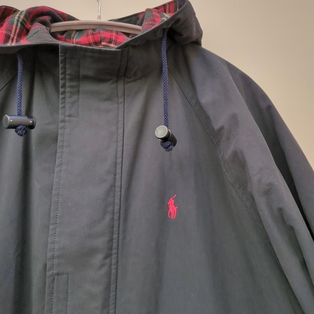 Ralph Lauren ネイビー フード付きハーフコート160