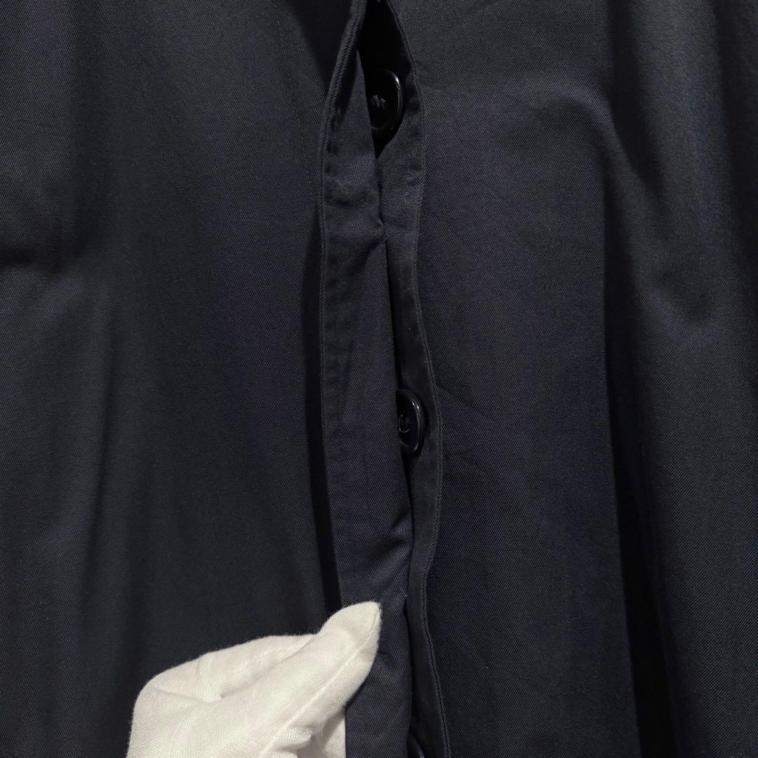 美品‼️バーバリー　ステンカラーコート　裏地ノバチェック ネイビー 高品質マキシ丈