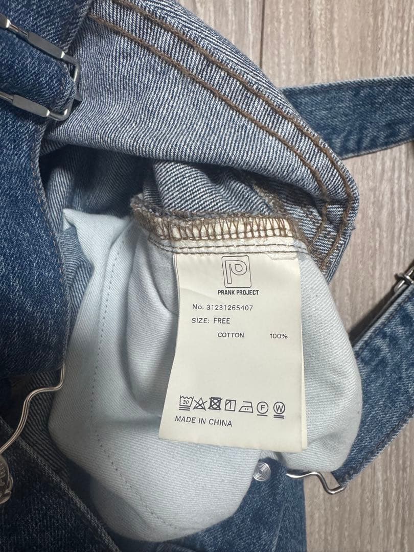 のん　PRANK PROJECT 2wayサロペットパンツ　デニム