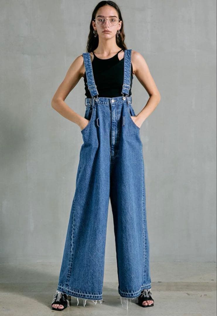 のん　PRANK PROJECT 2wayサロペットパンツ　デニム