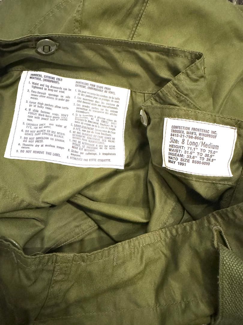 に*ぬ様 【未使用品】デッドストック カナダ軍 ECW WINDPROOF オー