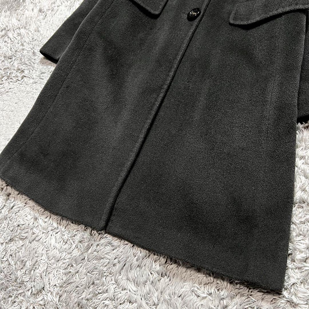 マレーラ MaxMaraカシミヤ混　チェスターコート M〜L相当　チャコール
