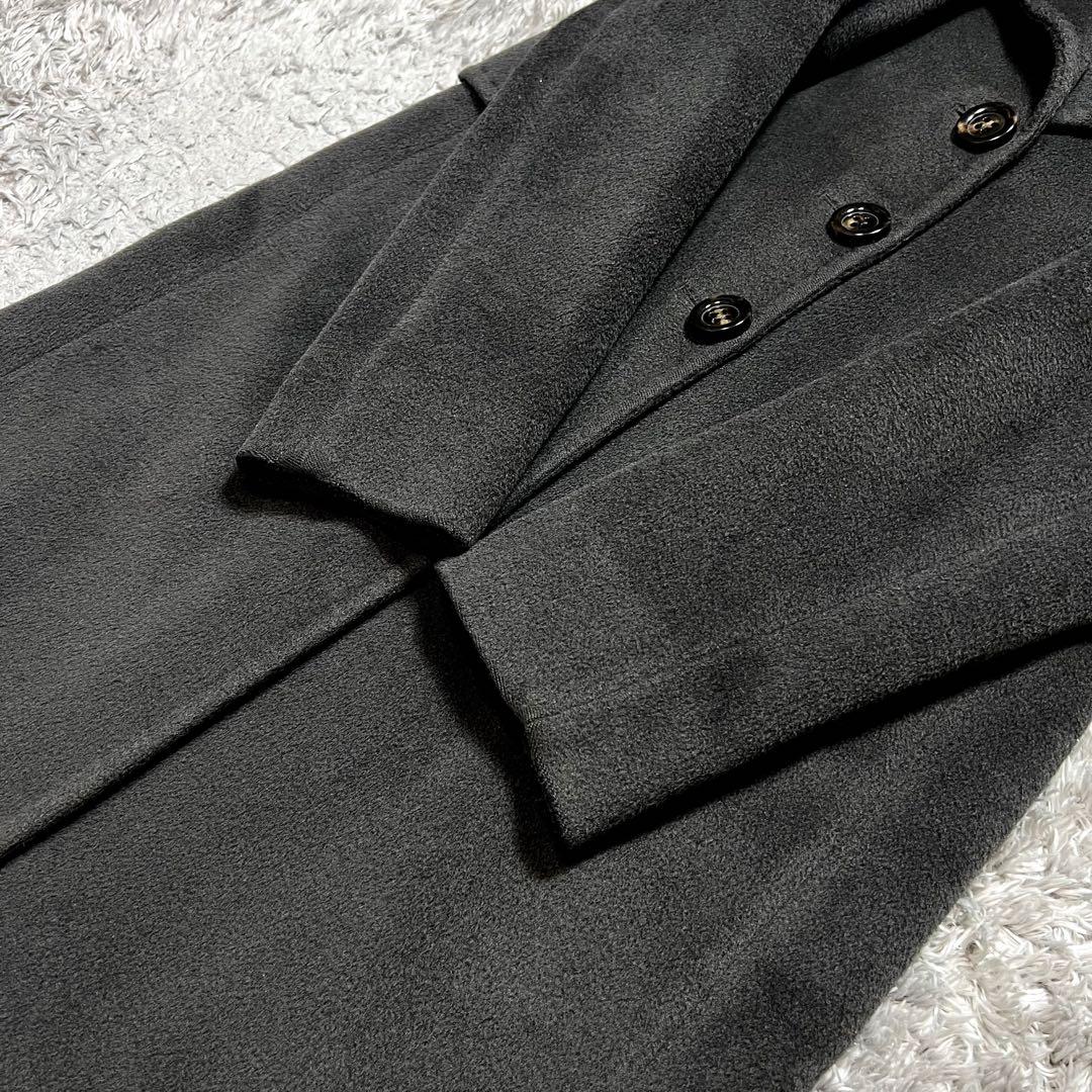 マレーラ MaxMaraカシミヤ混　チェスターコート M〜L相当　チャコール