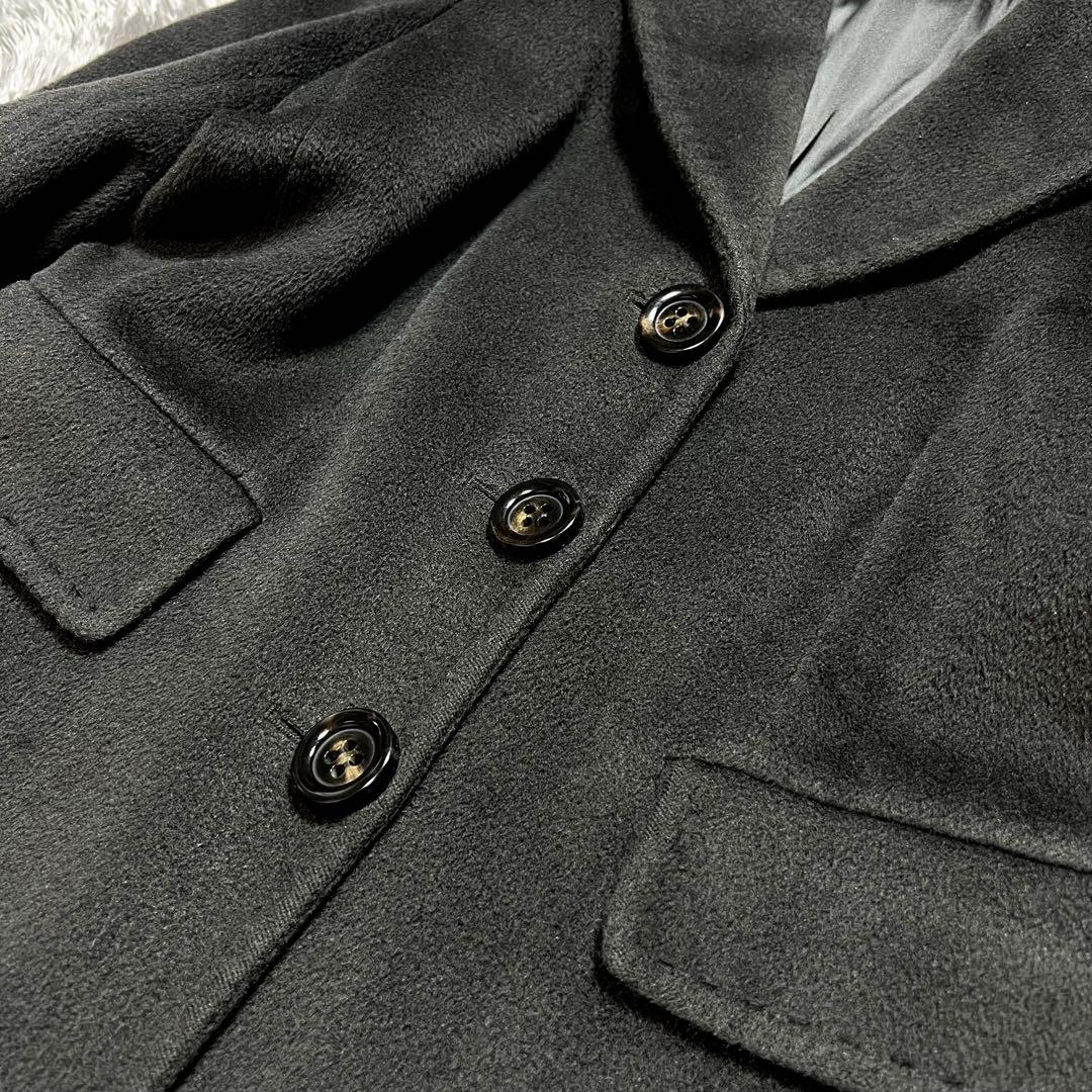 マレーラ MaxMaraカシミヤ混　チェスターコート M〜L相当　チャコール