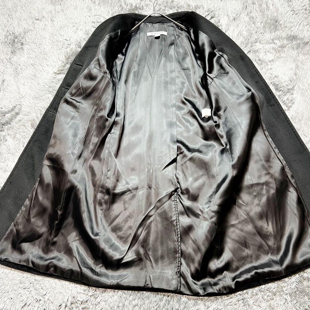 マレーラ MaxMaraカシミヤ混　チェスターコート M〜L相当　チャコール
