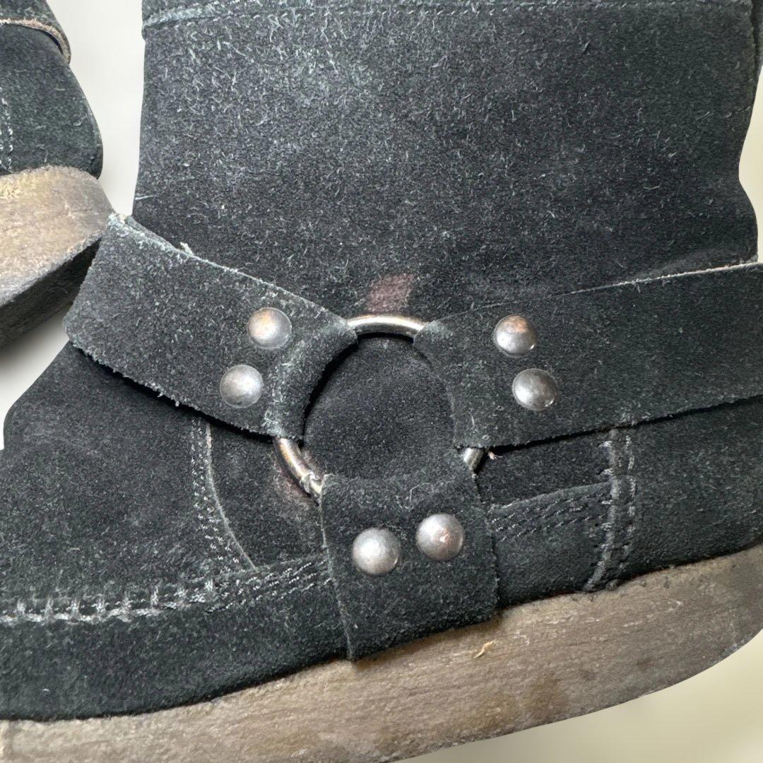 NUMBER (N)INE【40】スエード リング ハーネスブーツ 黒