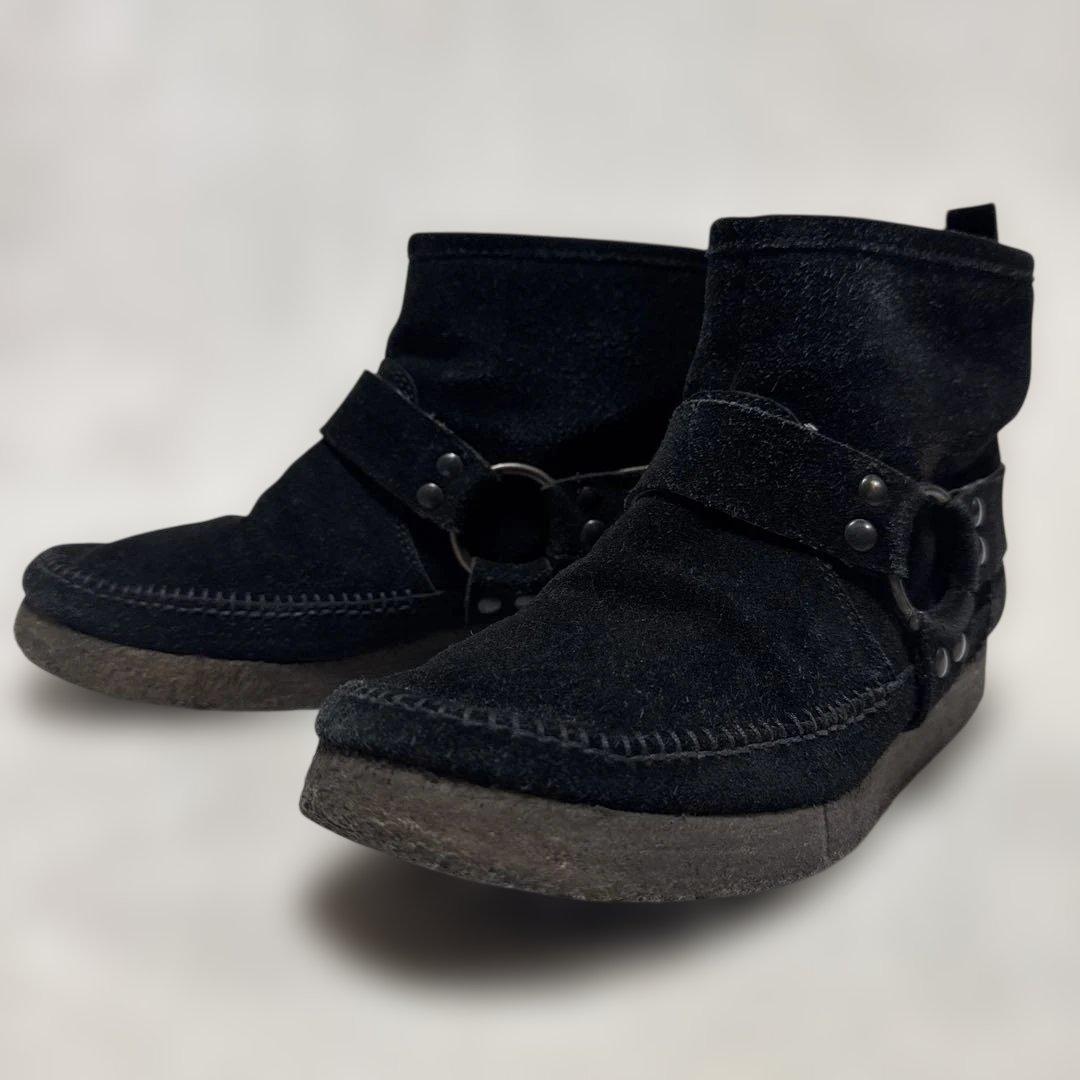 NUMBER (N)INE【40】スエード リング ハーネスブーツ 黒