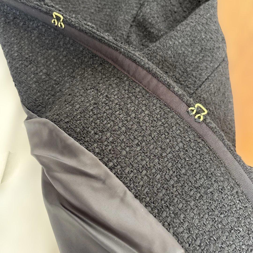 SHIPS any:〈手洗い可能〉ツイード ノーカラー オーバー ジャケット