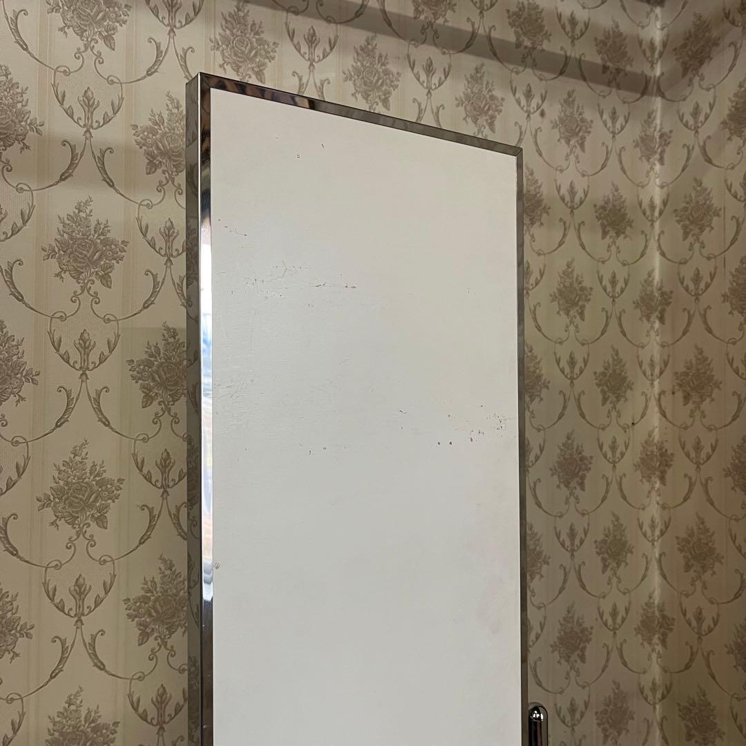 【インダストリアル】アイアンフレーム メタル キャスター付 ミラー 全身鏡 姿見