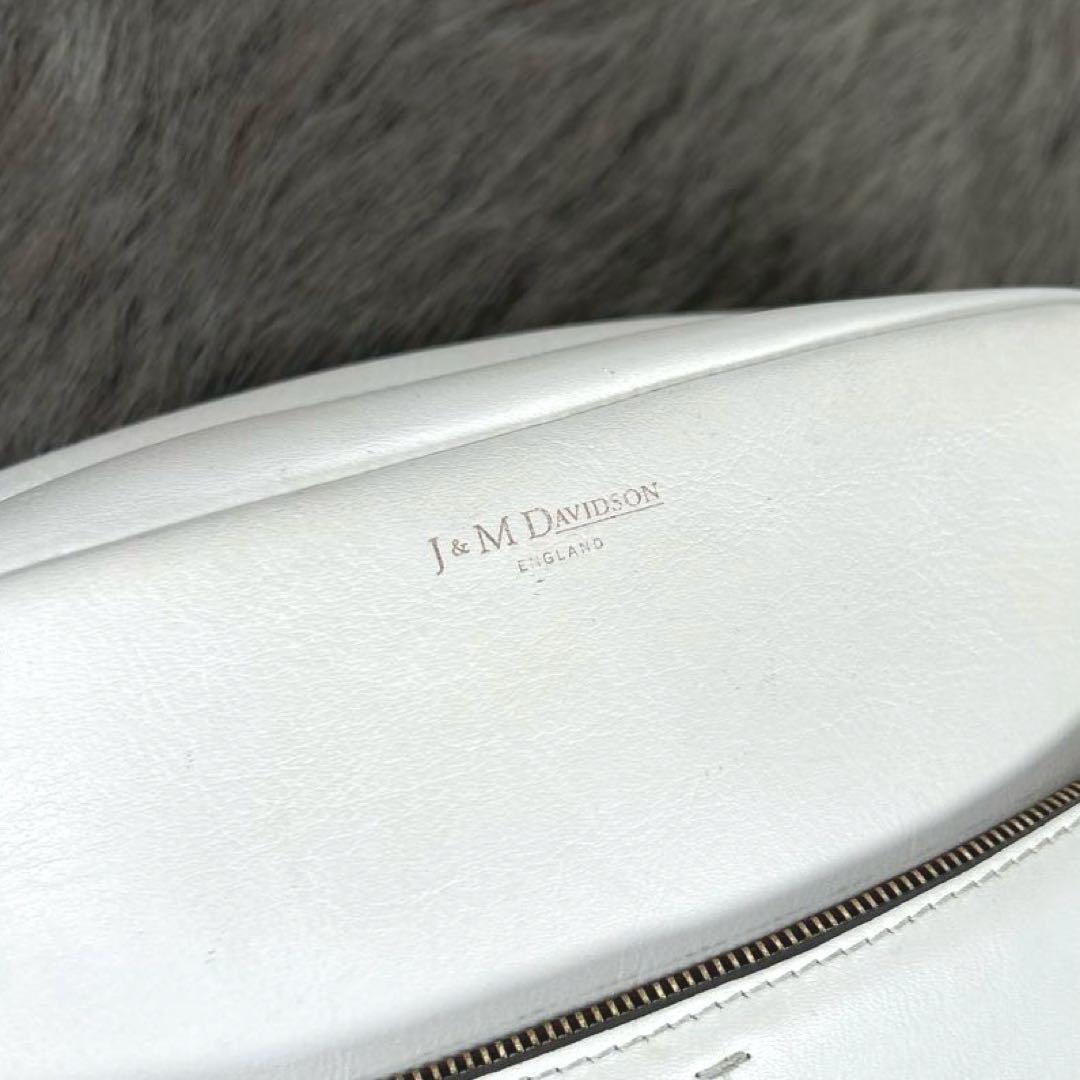 ジェイアンドエムデヴィッドソン　ショルダーバッグ 白　レザー　K1482