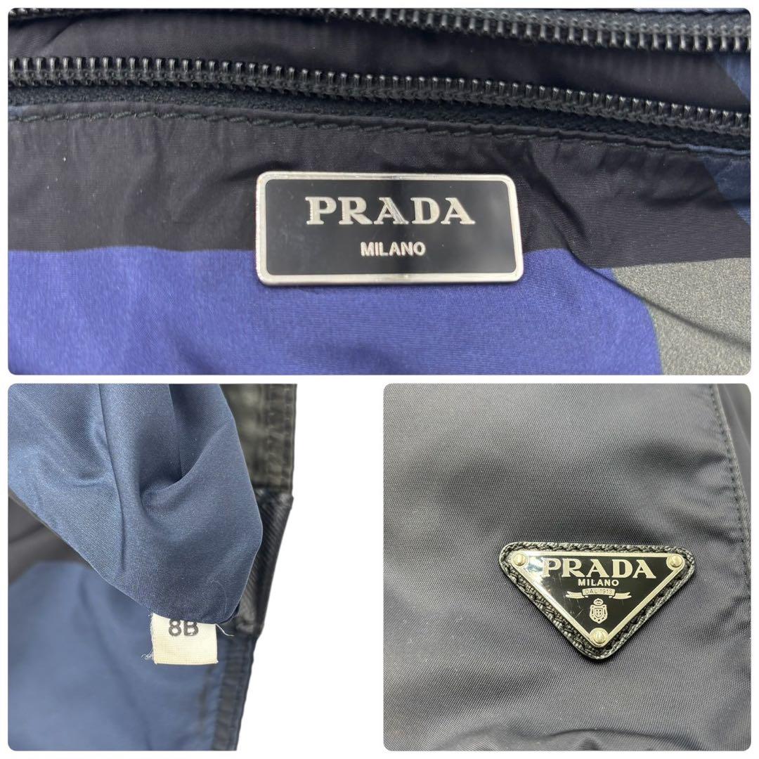 【未使用級】PRADA プラダ ナイロン 2WAY トートバッグ ネイビー