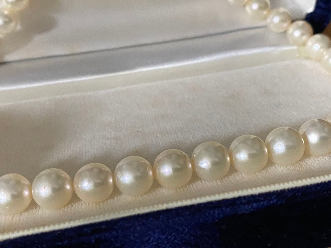値下げ　百貨店購入　極美品　9ミリ　パールネックレス　44珠