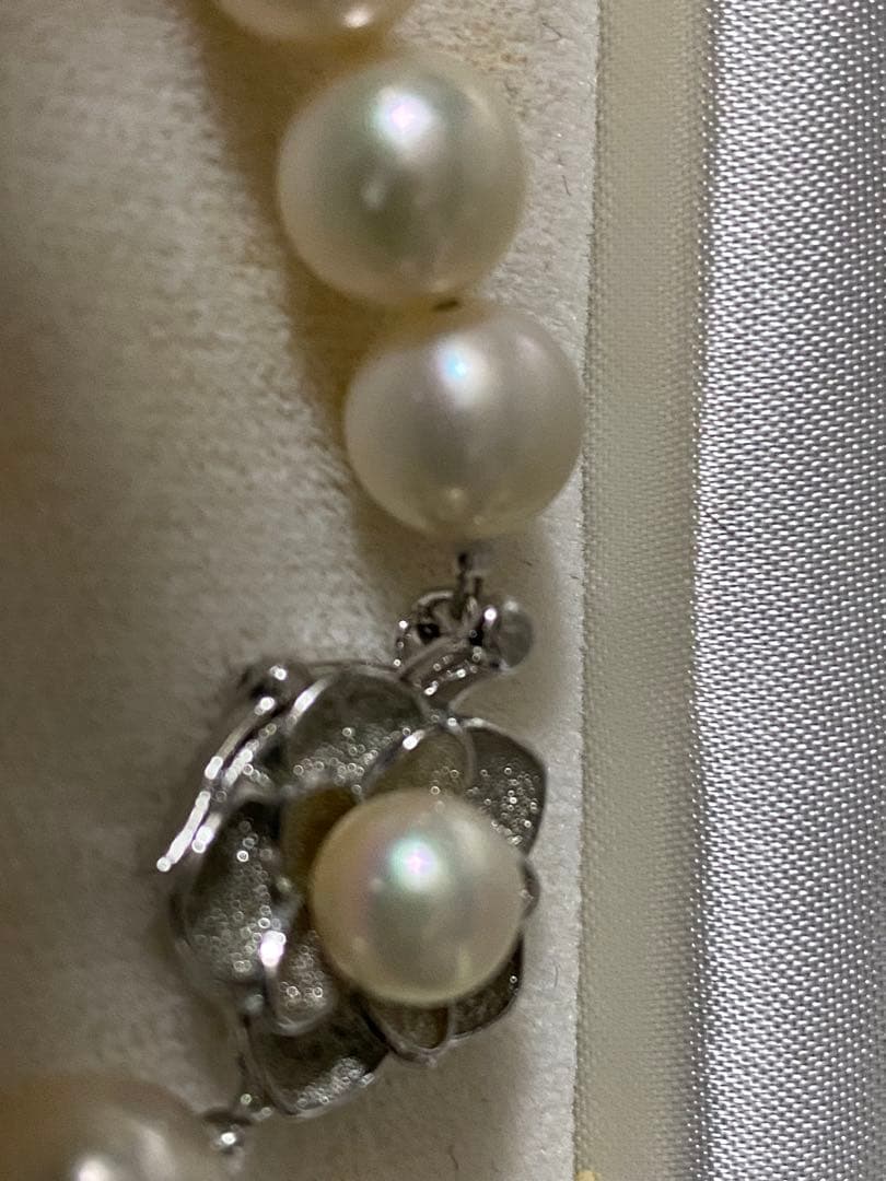 値下げ　百貨店購入　極美品　9ミリ　パールネックレス　44珠