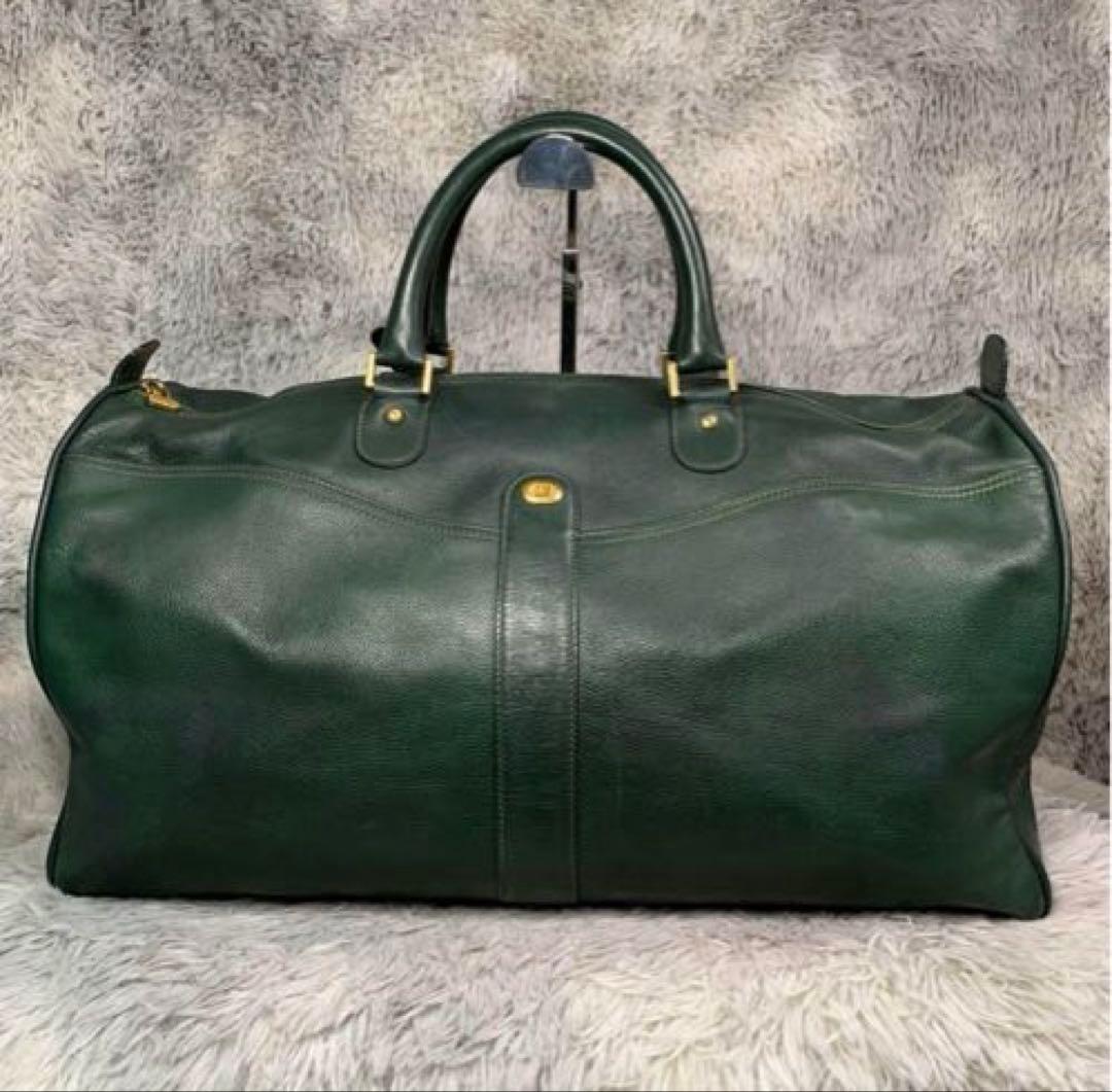 美品 dunhill ダンヒル ボストンバッグ 大容量 レザー 出張 旅行