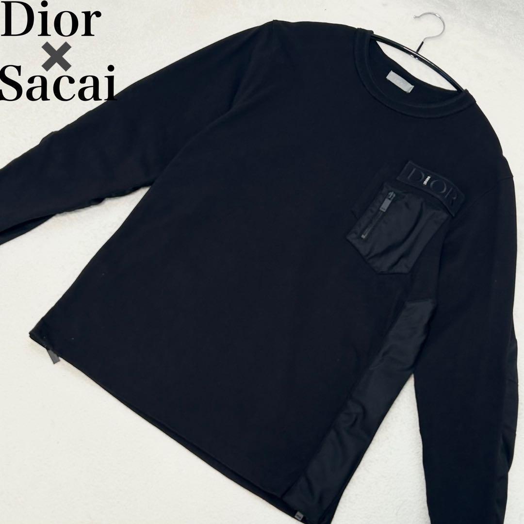 ディオール DIOR サカイ Sacai ドッキング 切替 長袖 ナイロン