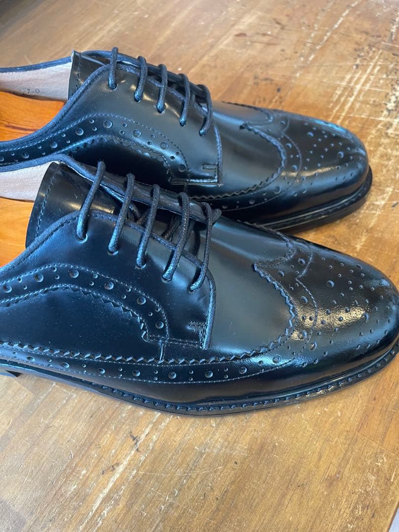 MURATA ORIGINAL9210776ウイングチップ黒鏡面本革26.5