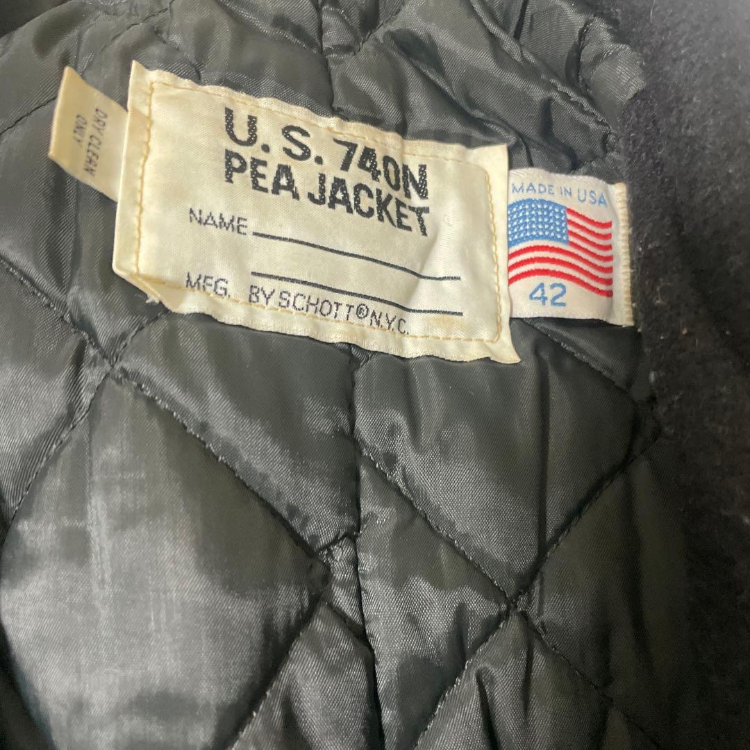 T*2様 美品 SCHOTTピーコート キルティング USA製 碇ボタンヴィンテ