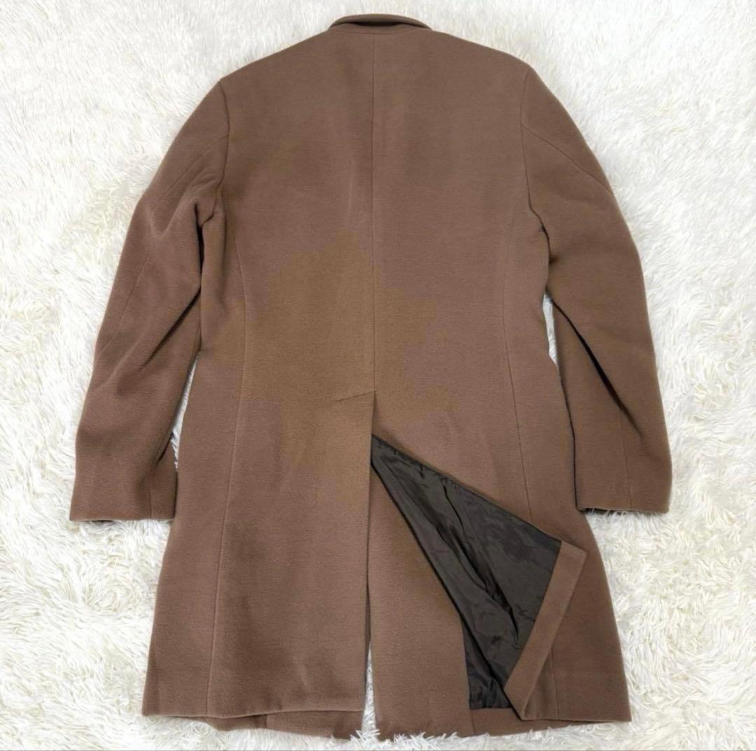 メンズメルローズ チェスターコート ロングコート キャメル ブラウン L相当