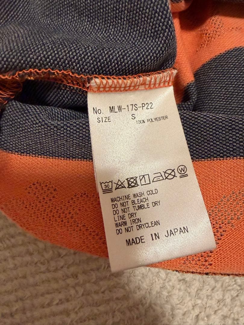 レディース ポロシャツ ノースリーブ オレンジ ネイビー