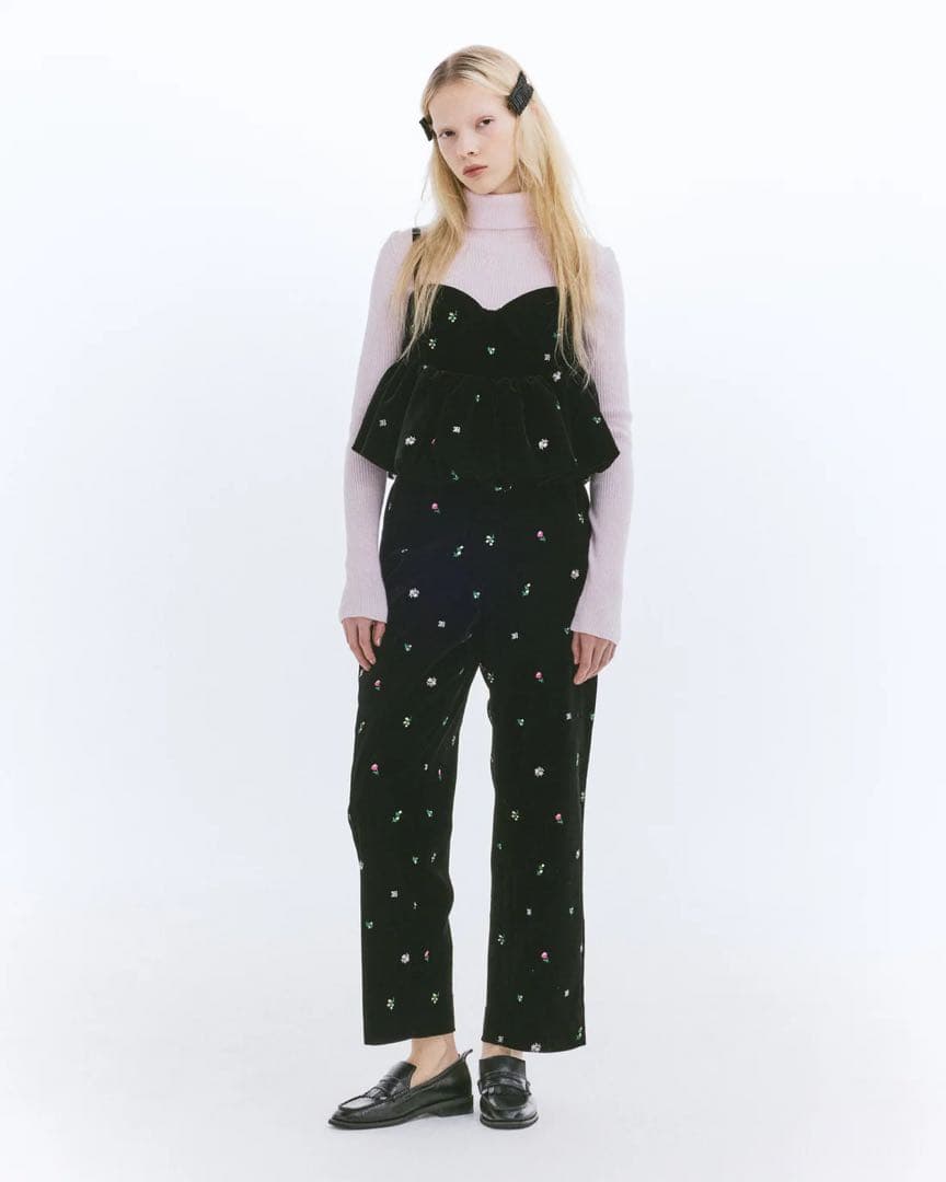タグ付き新品 bibiy B. STARRY PANTS 刺繍 パンツ