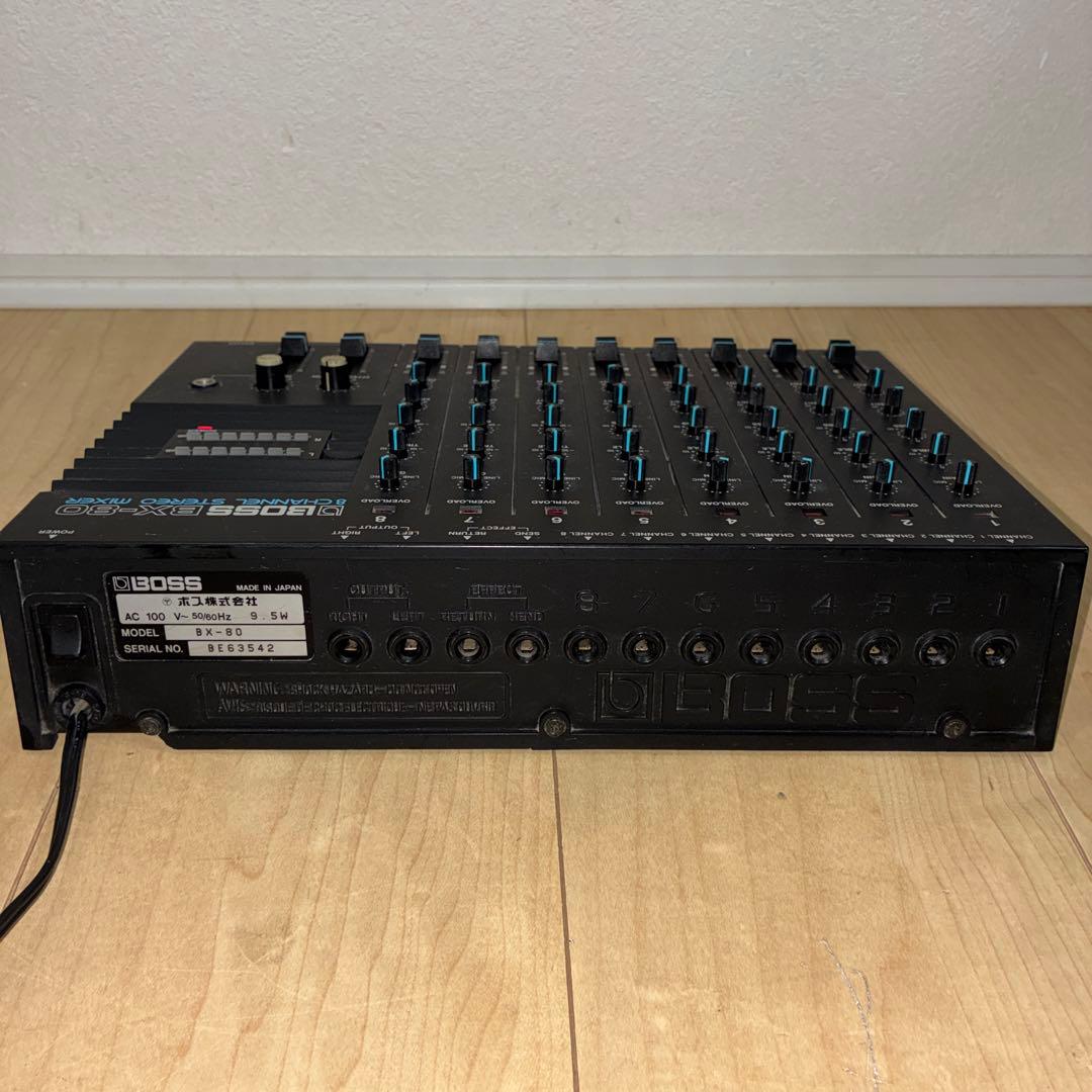 動作ok BOSS 8チャンネルステレオミキサー アナログミキサー BX-80