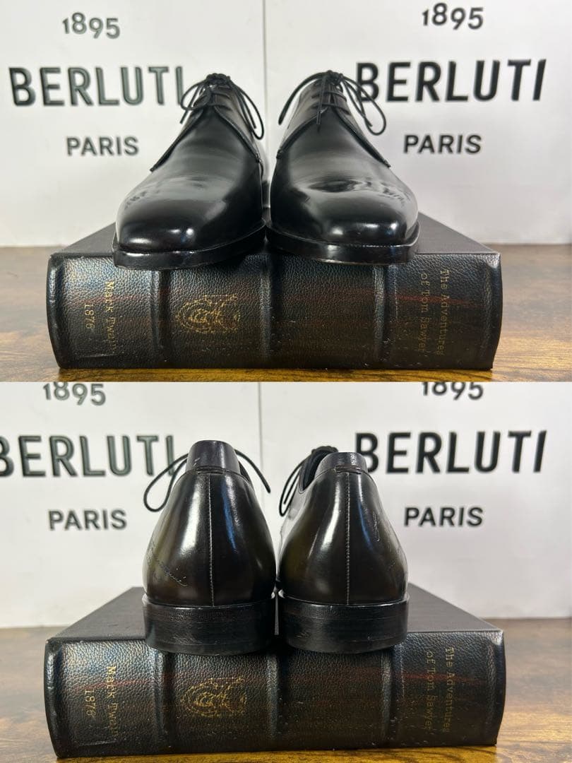希少 付属品完備　Berluti デムジュール プレーントゥ レザーシューズ 8