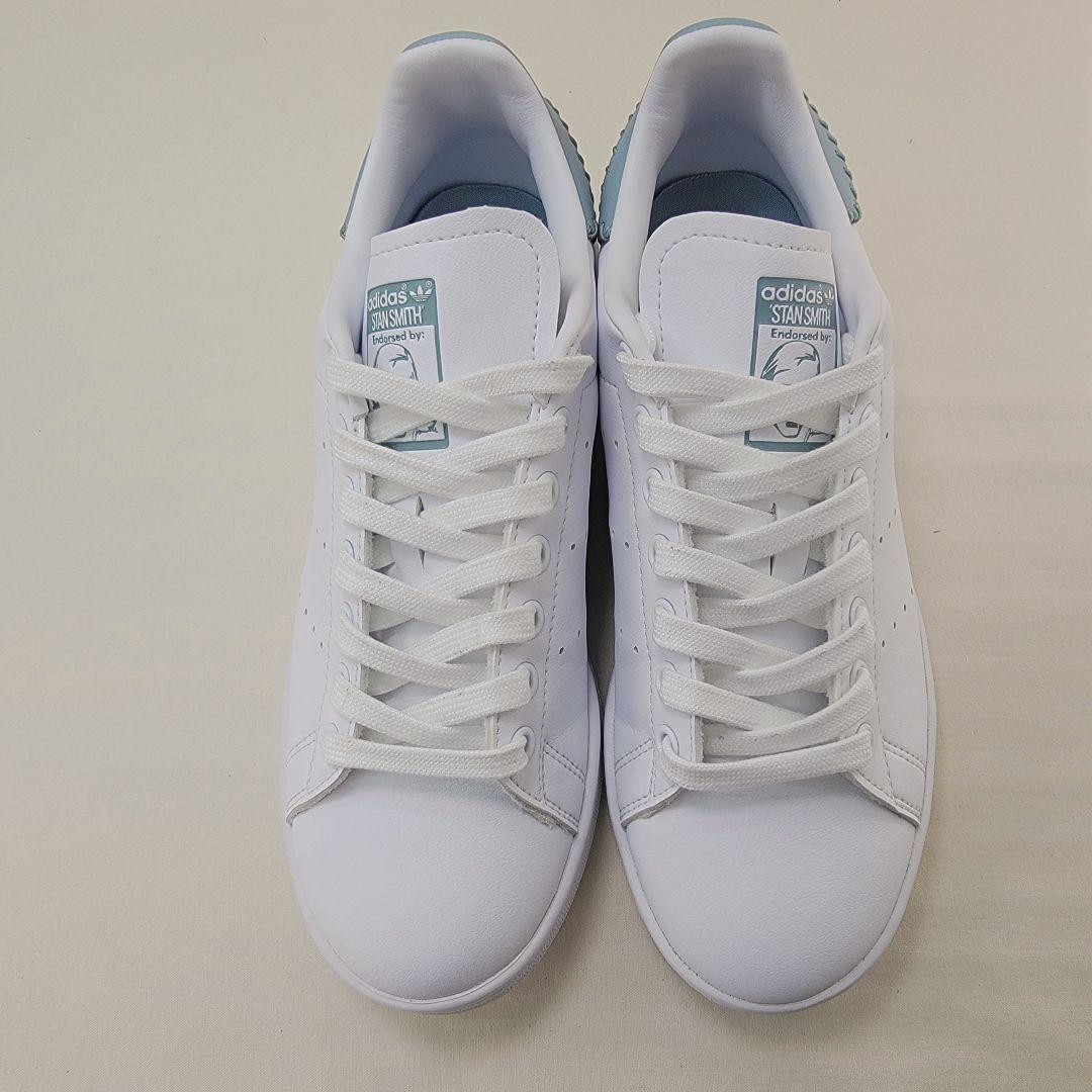 アディダス スタンスミス ホワイト/水色 24.5cm
