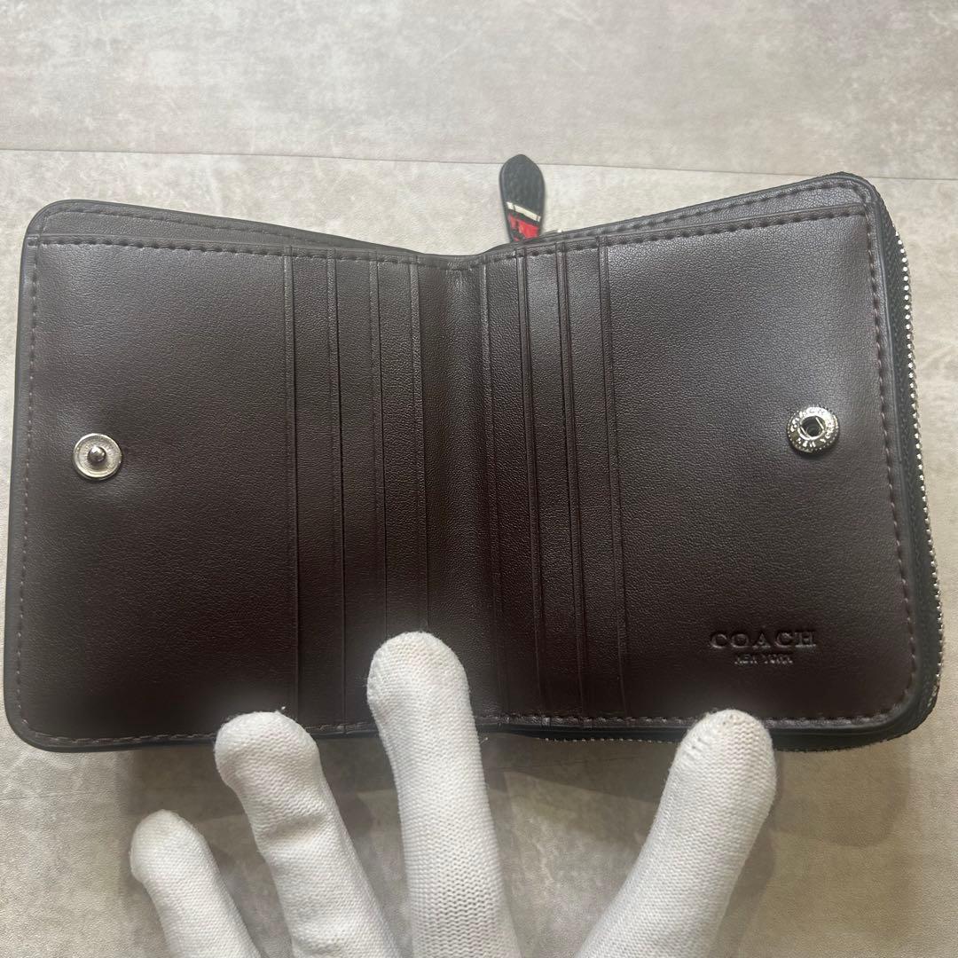 新品 未使用 人気 コーチ COACH タビー いちご柄 財布 黒