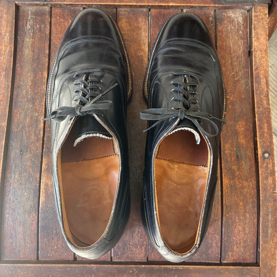 レア！50s〜60s Florsheim黒フローシャム革靴25cmレザーUSA