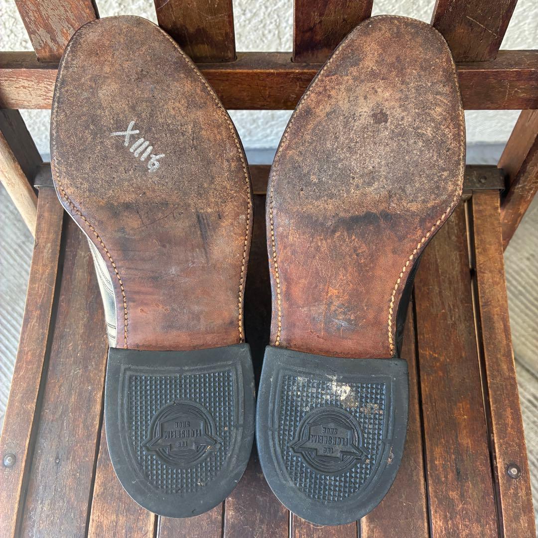 レア！50s〜60s Florsheim黒フローシャム革靴25cmレザーUSA