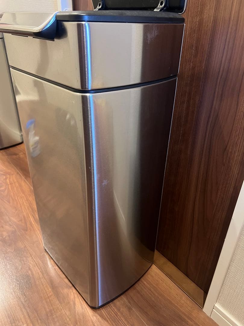 シルバー ステンレス ごみ箱 蓋付き 幅34cm