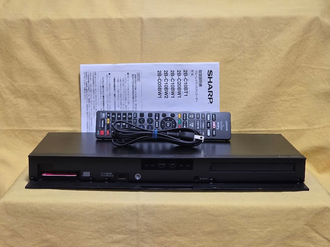 SHARP AQUOS BDレコーダー 2B-C10BW1　2020年製 整備品