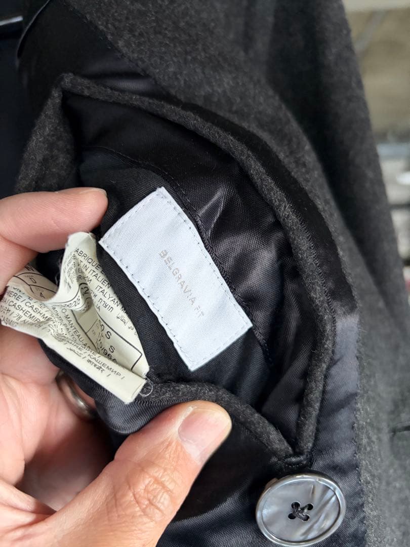 dunhill ダンヒル カシミア混 ピーコート 50 L グレー系